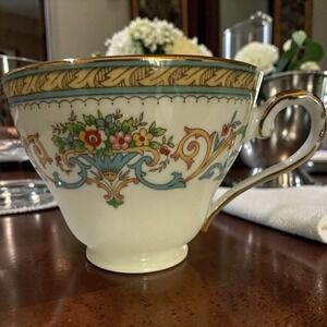Aynsley Henley Bone China Tea Cup England Floral Scroll Gold READ Replacement